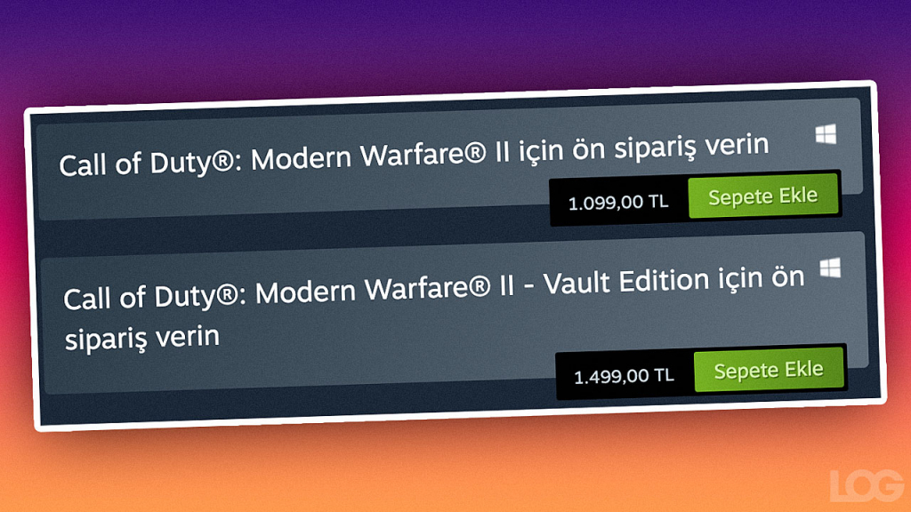 Call of Duty: Modern Warfare 2 Türkiye fiyatı tam 1.099,00 TL!