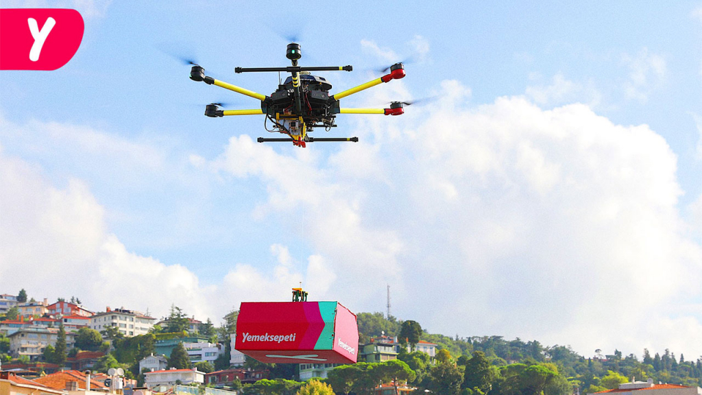Yemeksepeti, bu sefer drone ile teslimat gerçekleştirdi